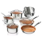 Gotham Steel Stainless 10-Piece Ti-Cerama Non-Stick Cookware Set with Lids thumbnail 1