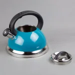 Creative Home Alexa 3.0 Qt. Stainless Steel Whistling Tea Kettle, Aqua Blue thumbnail 4
