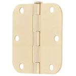 Everbilt 3-1/2 in. x 5/8 in. Radius Satin Brass Steel Butt Door Hinge, 24-Pack thumbnail 3