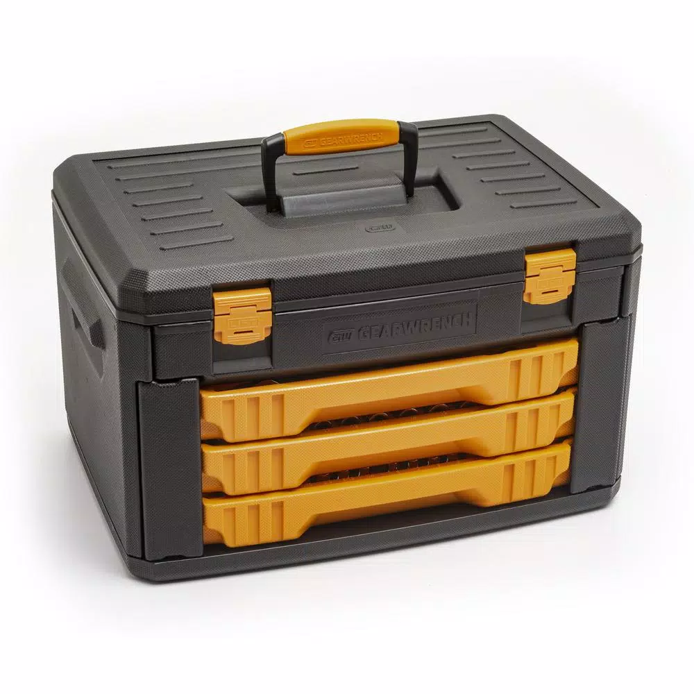 GearWrench 243-Piece 6-Point Mechanics Tool Set with 3-Drawer Storage Box