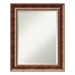 Amanti Art Manhattan 24 x 30 in. Burnished Bronze Wood Framed Beveled Edge Bathroom Vanity Mirror thumbnail 1