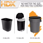 HDX 50 Gallon Extra Large Clear Trash Bags, 1.1 Mil Thick, 100-Count thumbnail 2