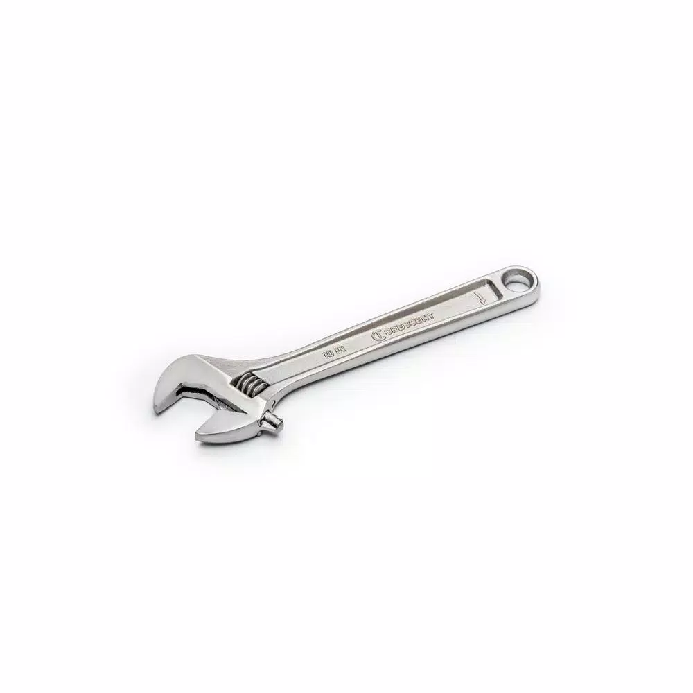 Crescent 10 in. Adjustable Wrench with Hex Jaw Design and Chrome Finish