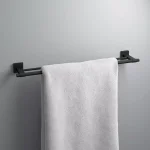 Franklin Brass Maxted 24 in. Double Towel Bar, Matte Black Modern Wall Mounted Bathroom Hardware thumbnail 2