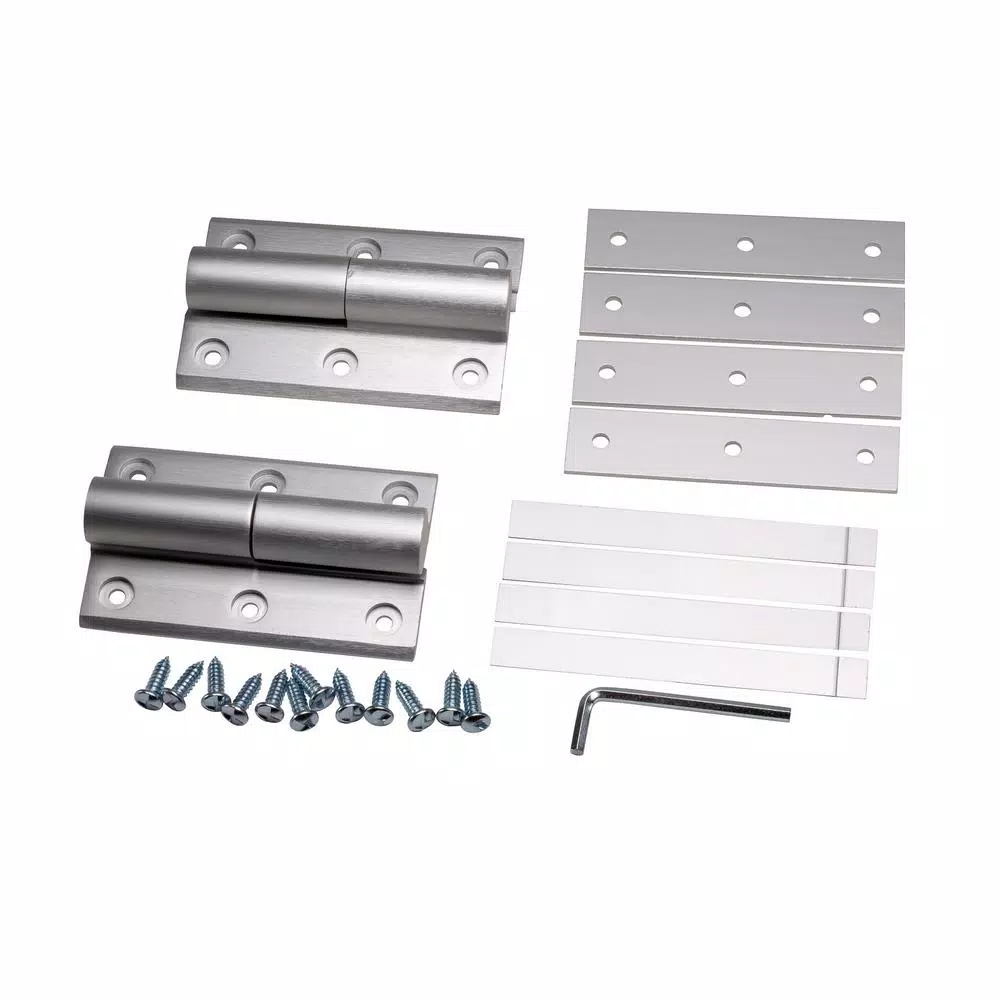 Global Door Controls Deluxe Aluminum Hinge Kit, Surface Mount, Pair
