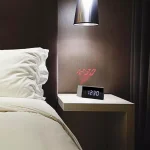 Jensen JCR-238 Digital Dual Alarm Projection Clock Radio with USB Charging Port, Black and Silver thumbnail 1