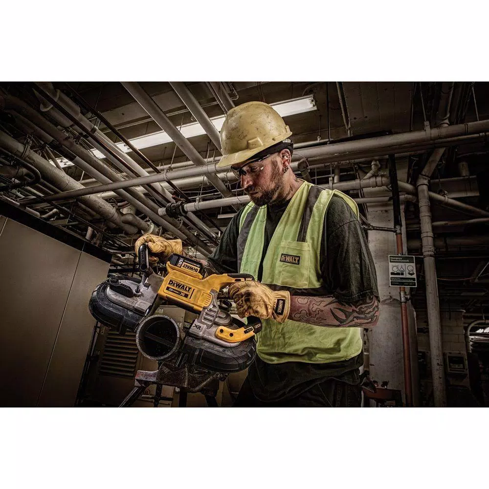 DEWALT 20V MAX XR Brushless Deep Cut Band Saw & Die Grinder Kit with 5.0Ah Battery and Charger