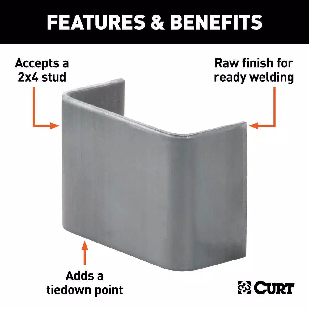 CURT Raw Steel Weld-On Stake Pocket (3-1/2" x 1-5/8" I.D.)