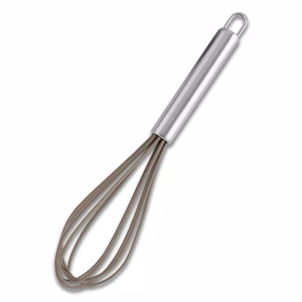 AMERCOOK Florina Stainless Steel and Silicone Whisk, Heat Resistant & Dishwasher Safe