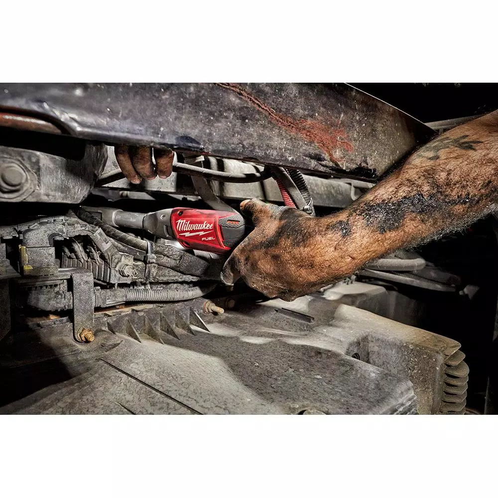 Milwaukee M12 FUEL 12V Cordless 3/8 in. Extended Reach Ratchet Kit with Metric Ratcheting Wrench Set