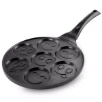MegaChef Smiley Face Mini Pancake Maker - 7 Emoji Mold Aluminum Pan thumbnail 1