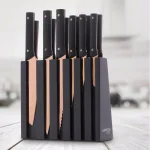 Hampton Forge Knight 13-Piece Titanium Plated Cutlery Set with Wooden Storage Block thumbnail 1