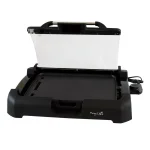 MegaChef 165 sq. in. Reversible Indoor Grill and Griddle with Removable Glass Lid, Black thumbnail 1