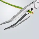 KNIPEX 8 in. Angled Long Nose Pliers with Cutter, 40° Bent Snipe Nose Side Cutting Pliers thumbnail 5