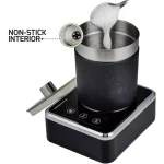 OVENTE 7 oz. Stainless Steel Milk Frother with Induction Base, 600W Hot and Cold Frother thumbnail 6