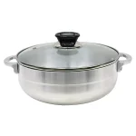 Home Basics Heavy Duty Aluminum Caldero with Glass Lid, 2.43 Qt. thumbnail 1
