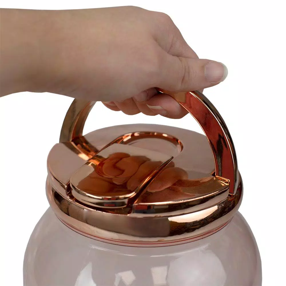 Unbranded 1 Gal. Plastic Beverage Dispenser with Spigot - Gold Beverage Serveware