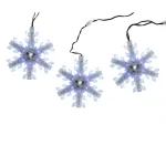 Northlight 3-Light Cascading Blue and White LED Snowflake Christmas Lights, 18.1 ft Total Length thumbnail 2