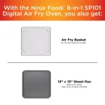 Ninja Foodi Digital Air Fry Oven, Stainless Steel Convection Toaster Oven with Flip-Away Storage thumbnail 7