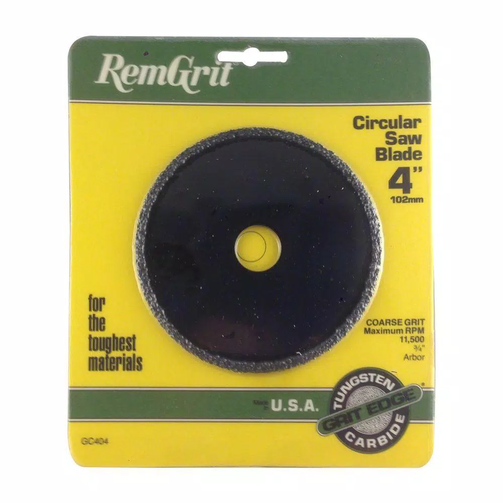 RemGrit 4 in. Carbide Grit Circular Saw Blade, 3/4 in. Arbor, Coarse Grit