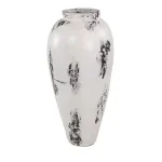 LITTON LANE Black and White Stoneware Floor Vase - 40 Inch Textured Decorative Ceramic Vase thumbnail 2