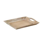 LITTON LANE Distressed Brown Decorative Wooden Trays, Set of 2, Mango Wood & MDF thumbnail 4