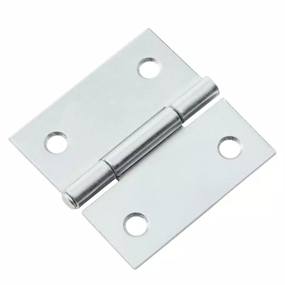 Hardware Essentials 2 in. Zinc Plated Steel Broad Door Hinge with Removable Pin, 5-Pack