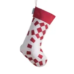 Country Living Holiday Ring 17.5 in. Red Microfiber Reversible Christmas Stocking thumbnail 1
