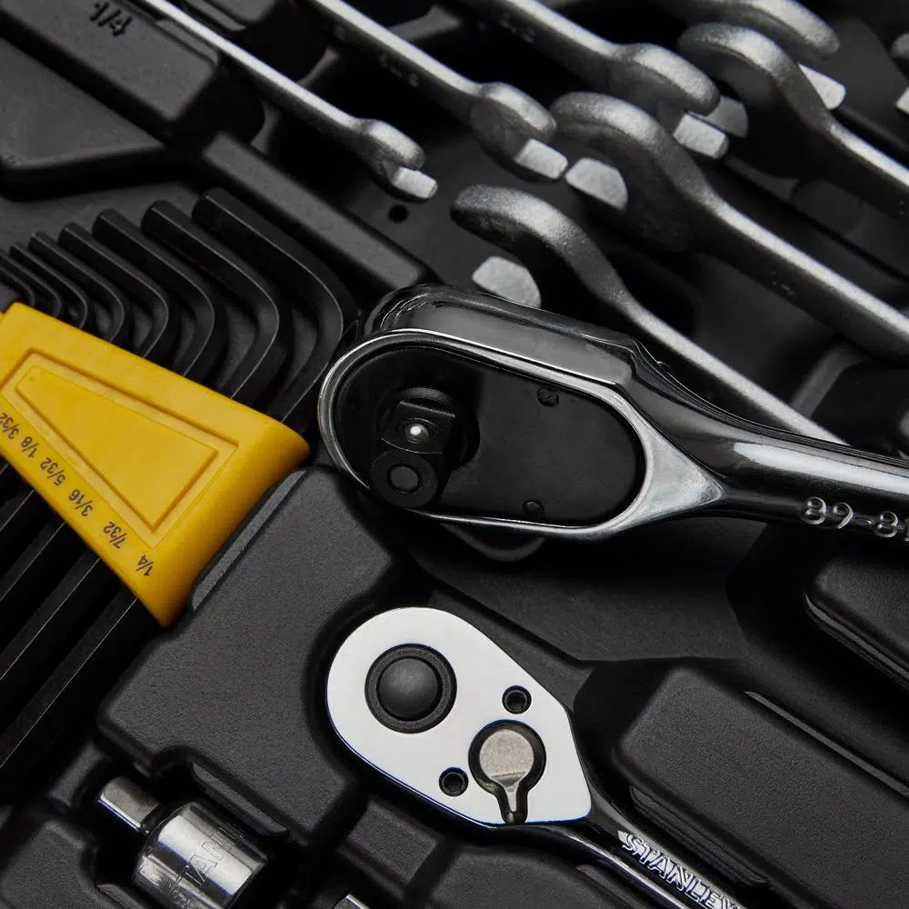Stanley 151-Piece Mechanic Tool Set with Chrome Vanadium Steel and Bonus Stud Finder
