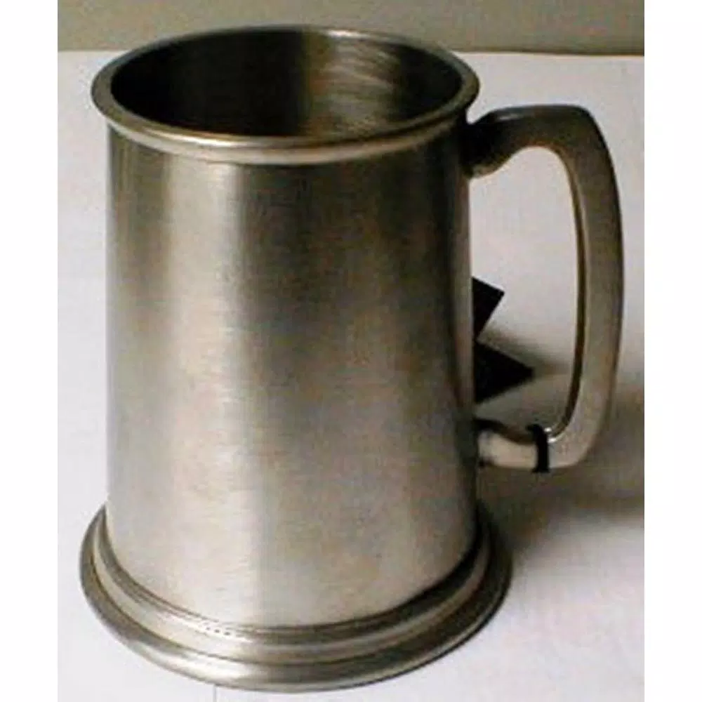 Heim Concept Sheffield Pewter 19 oz. Brushed Finish Tankard with Metal Bottom