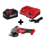 Milwaukee M18 FUEL 4-1/2 in./5 in. Brushless Cordless Angle Grinder Kit with Super Charger and 8.0 Ah Battery thumbnail 1