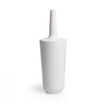 Umbra Corsa Toilet Brush and Holder Set, Matte White Melamine thumbnail 1