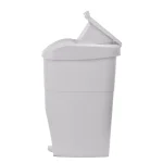Alpine Industries 19 Qt. White Step-On Sanitary Napkin Receptacle & Waste Basket thumbnail 5