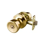 Design House Terrace Polished Brass Keyed Entry Door Knob thumbnail 1