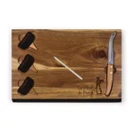 TOSCANA Ratatouille Delio 15 in. Acacia Wood Cheese Board and Tools Set thumbnail 1