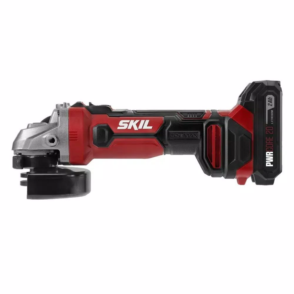 SKIL 20V PWRCORE Lithium-Ion Cordless 4.5 in. Angle Grinder Kit