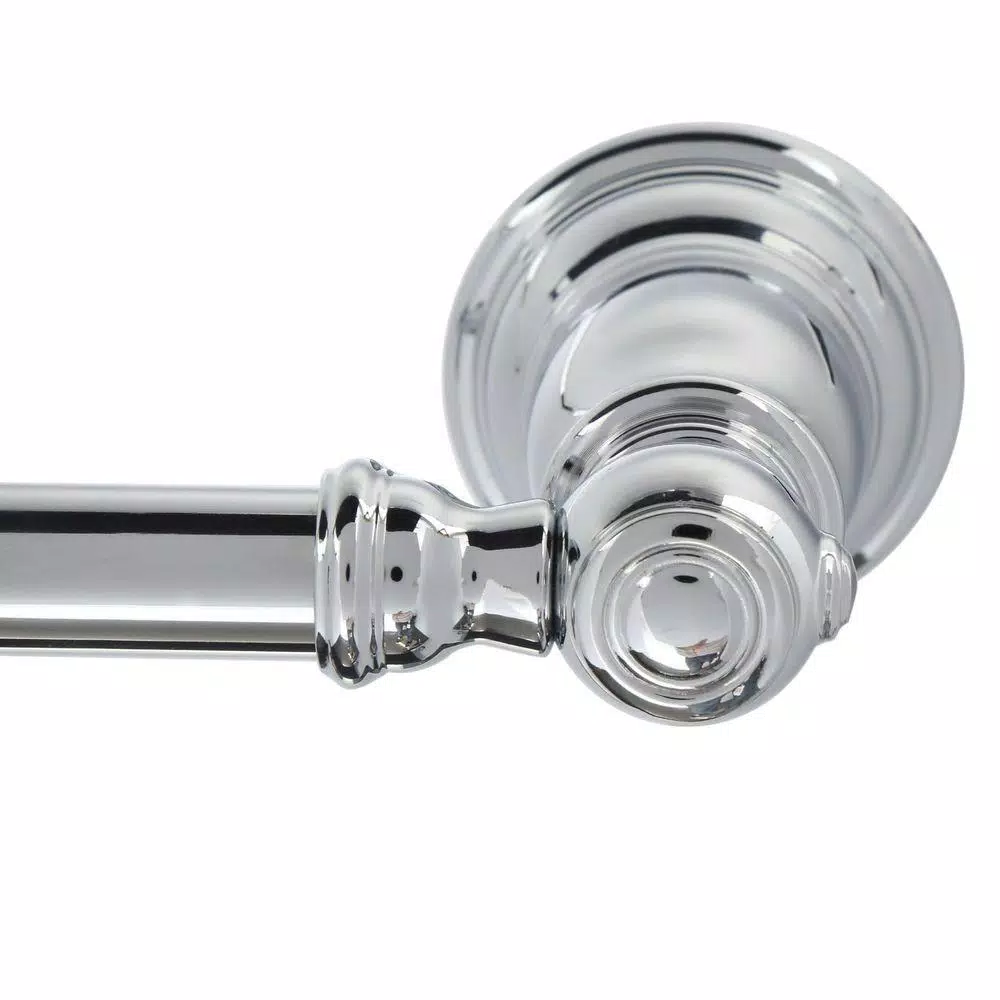 MOEN Kingsley 24 in. Chrome Towel Bar, Modern Glam Single Towel Bar