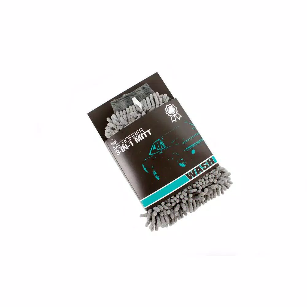 Zwipes Auto 3-in-1 Pro Wash Mitt (2-Pack) - Versatile Microfiber Car Washing Mitt
