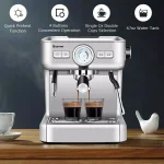 Costway Stainless Steel Semi-Auto Espresso Machine with Milk Frother Wand, 1500W Coffee Maker thumbnail 3
