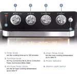 Maximatic Elite Gourmet Deluxe 25L Air Fryer Oven, 1640W Multi-Function Convection Oven with Rotisserie thumbnail 5