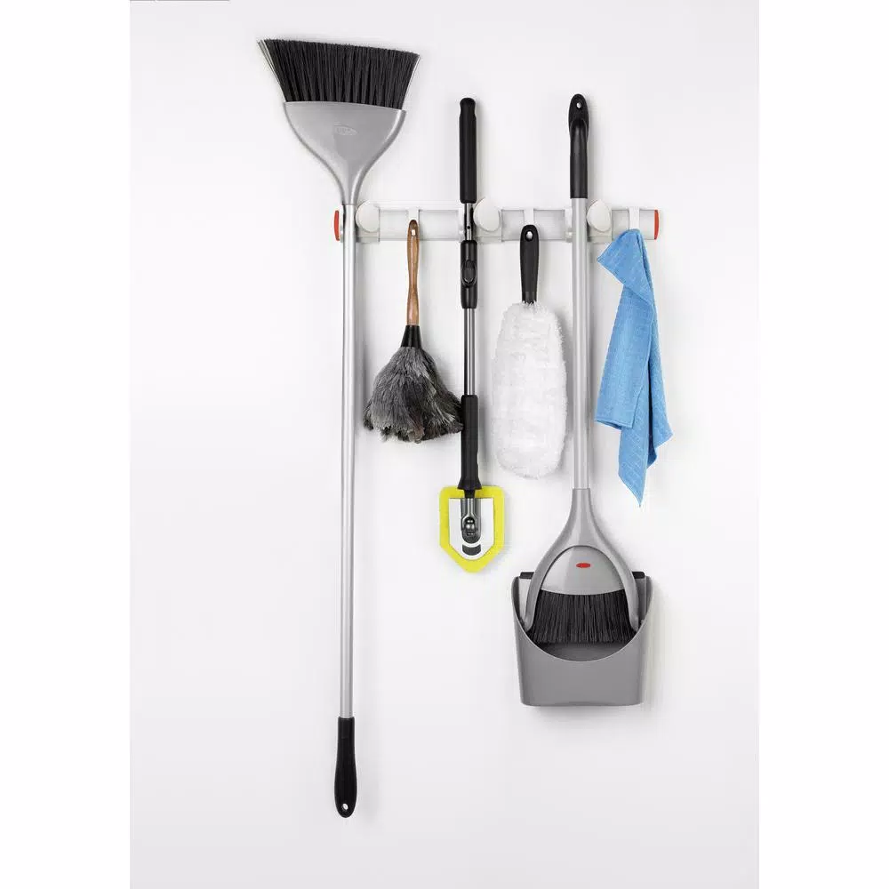 OXO Good Grips Expandable Wall-Mounted Organizer and Broom Mop Holder