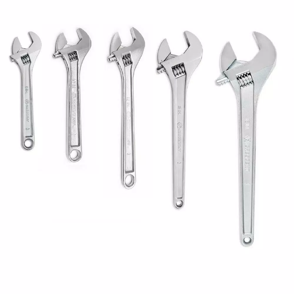 Crescent 5-Piece Adjustable Wrench Set, Heat-Treated Forged Alloy Steel