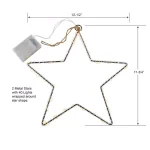 LUMABASE Star Motif 40 Mini LED String Lights, Warm White, Battery Operated (2-Pack) thumbnail 6