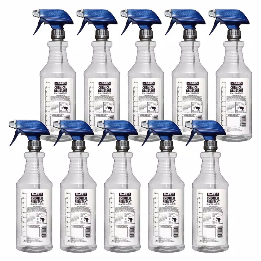 Harris 32 oz. Heavy-Duty Chemical Resistant Pro Spray Bottle, 10-Pack
