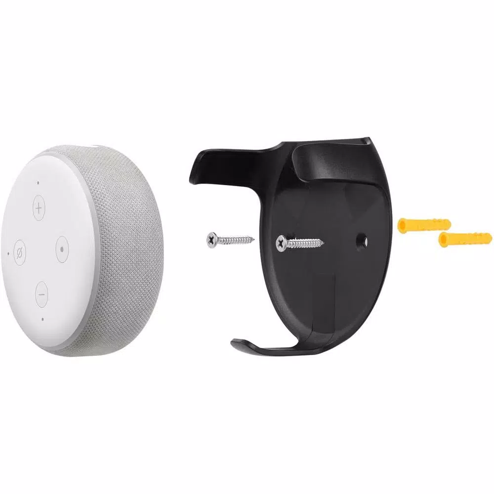 Wasserstein Wall Mount for Echo Dot (3rd Gen) - Black (2-Pack)