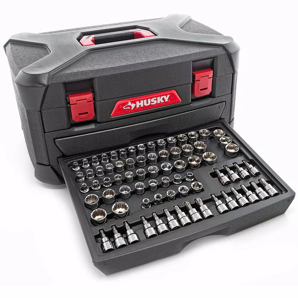Husky 287-Piece Mechanics Tool Set with 1/4 in., 3/8 in., and 1/2 in. Drive Ratchets