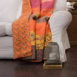 Lush Decor Royal Empire Tangerine Cotton Throw Blanket, 50 x 60 in thumbnail 1