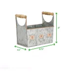 Mind Reader Silver Galvanized Steel Utensil Caddy - Kitchen Condiment & Flatware Organizer thumbnail 7