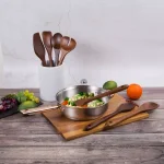 Creative Home 7-Piece Acacia Wood Kitchen Utensil Set with Carbonized Finish thumbnail 6