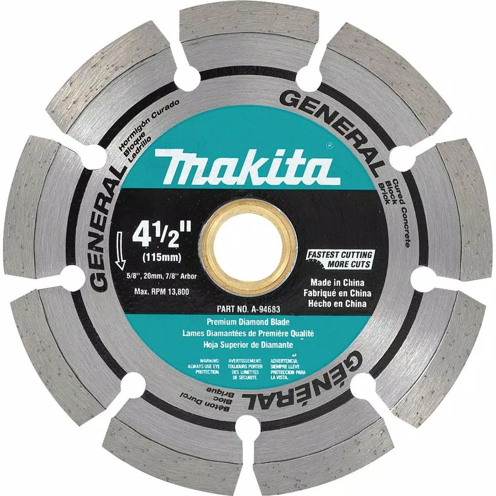 Makita 4-1/2 in. Segmented Rim Diamond Blade, 2-Pack